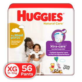 Pantanloncitos Huggies Natural Care XG, 56uds