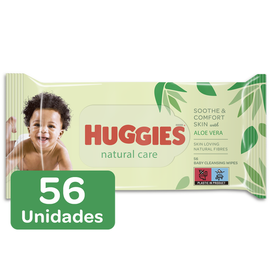 Toallitas húmedas Natural Care, 56 uds