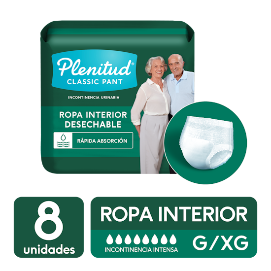Pants Desechables Plenitud Classic G/XG 8U