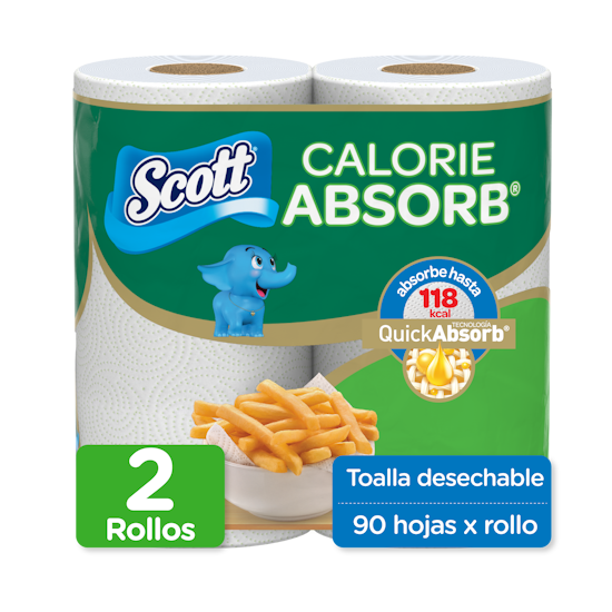 Toalla Papel Scott Calorie Absorb 2R 90H
