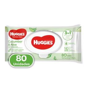Toallitas Húmedas Pepino & Aloe, 80 uds