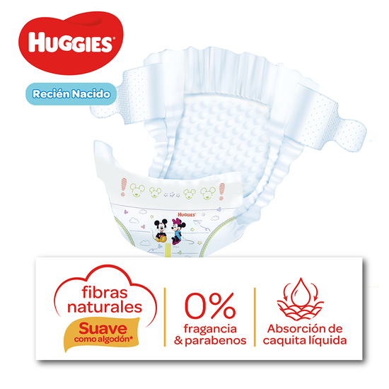 Pañales Huggies Natural Care Prematuro, 30uds