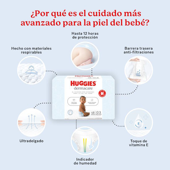 Pañales Huggies Dermacare 2/M 58U