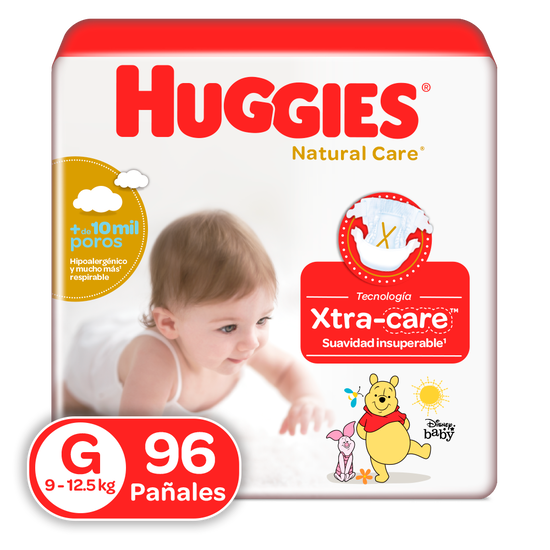Pañales Huggies Natural Care Etapa 3/G 96U