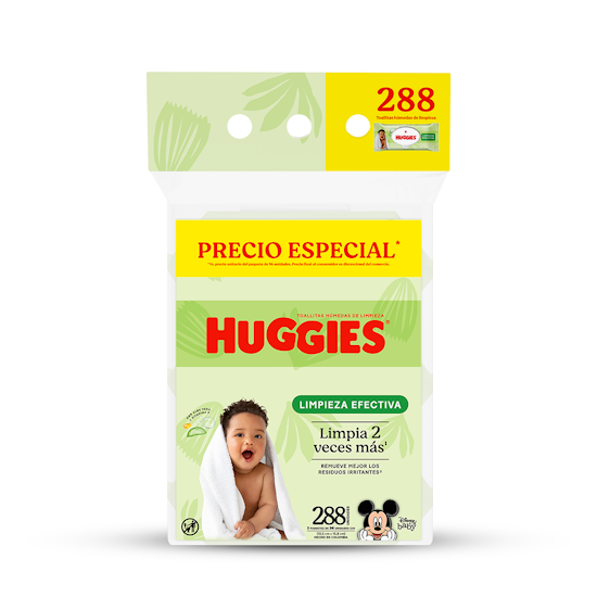 Toallitas Húmedas Huggies Limpieza Efectiva, 288uds
