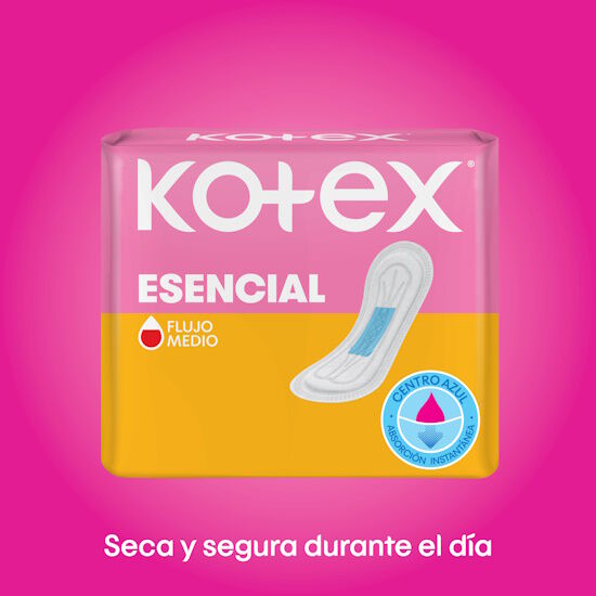 Toallas Femeninas Kotex Esencial Normal Sin Alas 8U
