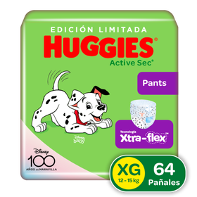 Pantaloncitos Huggies Active Sec Xtra-Flex XG, 64 uds. (Edición Limitada)