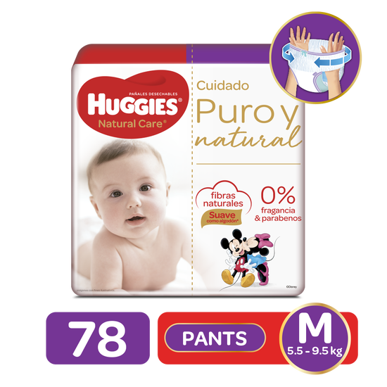 Pantanloncitos Huggies Natural Care M, 78uds