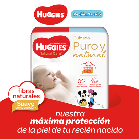 Pañales Huggies Natural Care Prematuro, 30uds