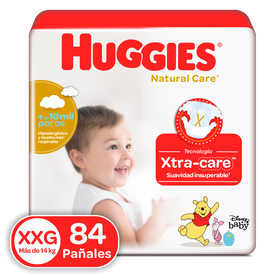 Pañales Huggies Natural Care XXG, 84uds